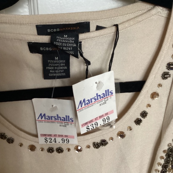 NWT Vintage beaded sweater set. Sleeveless shell with cardigan BCBGMaxAzria MED - Picture 3 of 16